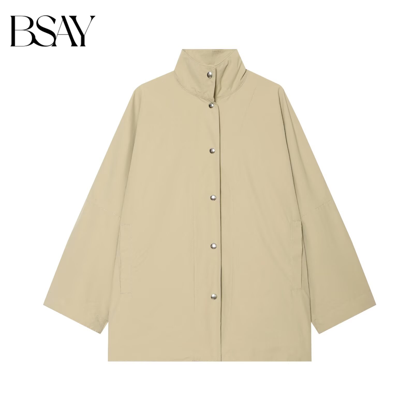 Women'S Fashion Utility Jacket - جاكيت نسائي عصري كبير الحجم بياقة