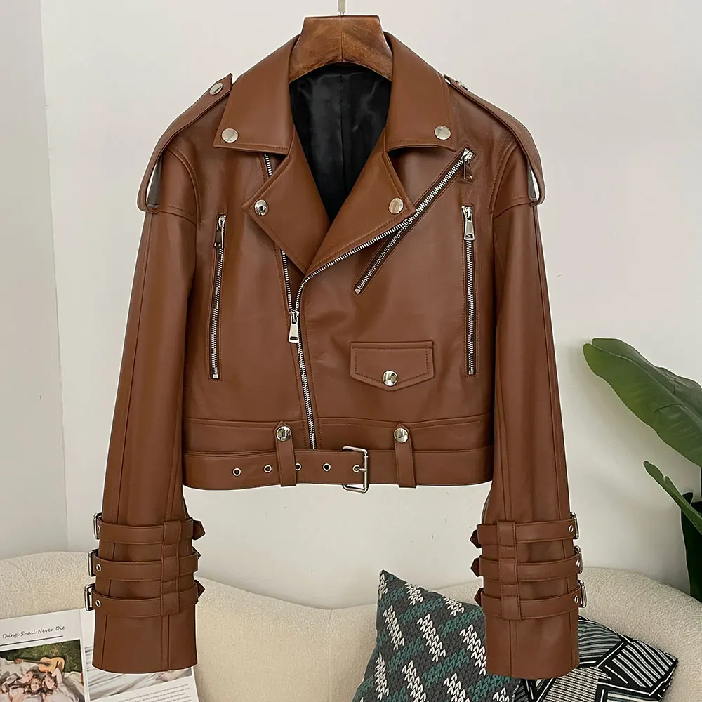جاكيت نسائي من الجلد الطبيعي م - مراجعة Women'S Fashion Utility Jacket وسعره
