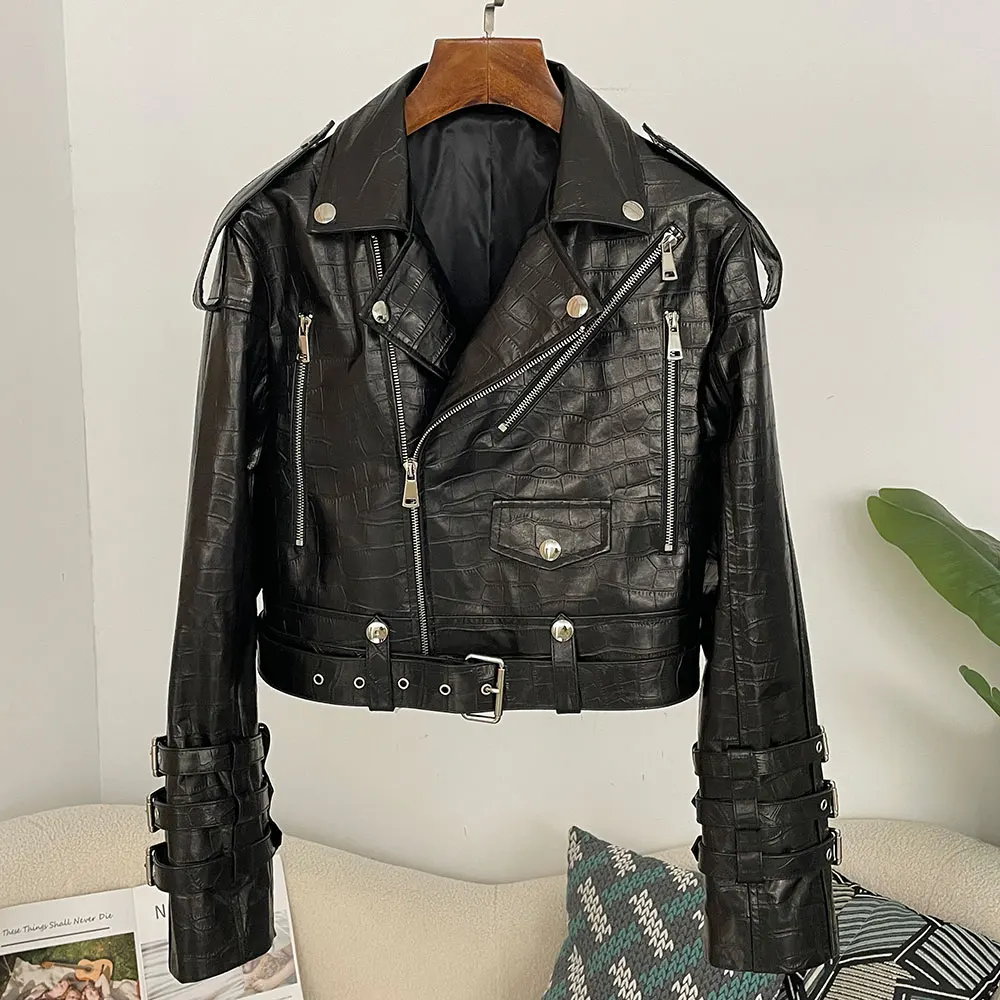 جاكيت نسائي من الجلد الطبيعي م - مراجعة Women'S Fashion Utility Jacket وسعره