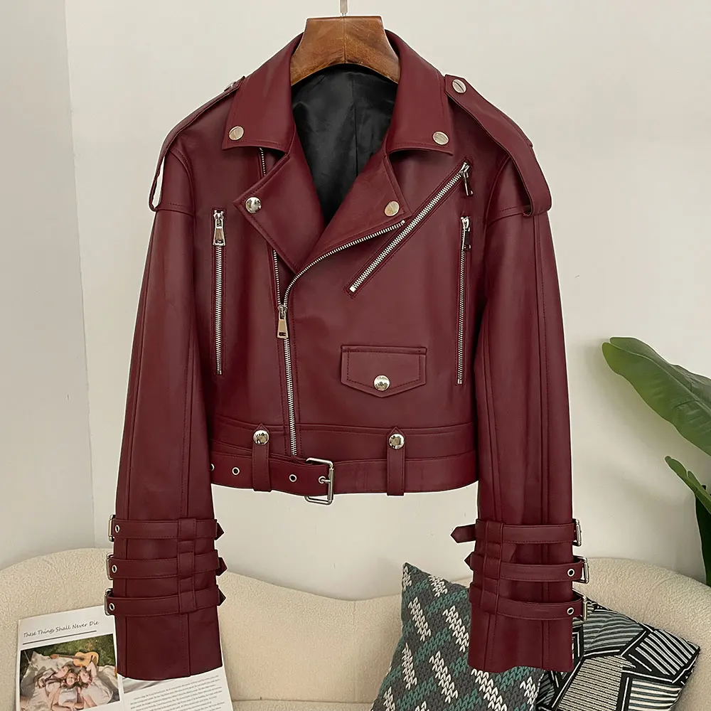 جاكيت نسائي من الجلد الطبيعي م - مراجعة Women'S Fashion Utility Jacket وسعره