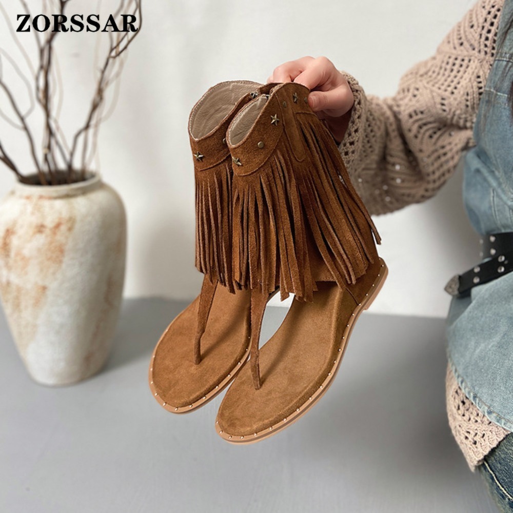 أحذية نسائية صيفية كاجوال بتصم - مراجعة Women'S Fashion Boots وسعره