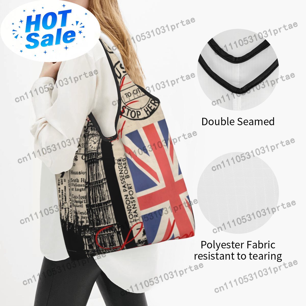 حقيبة تسوق مخصصة بتصميم لندني  - مراجعة Women Fashion Uk وسعره