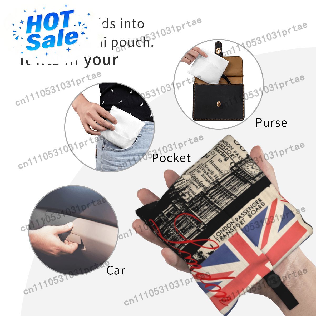 حقيبة تسوق مخصصة بتصميم لندني  - مراجعة Women Fashion Uk وسعره