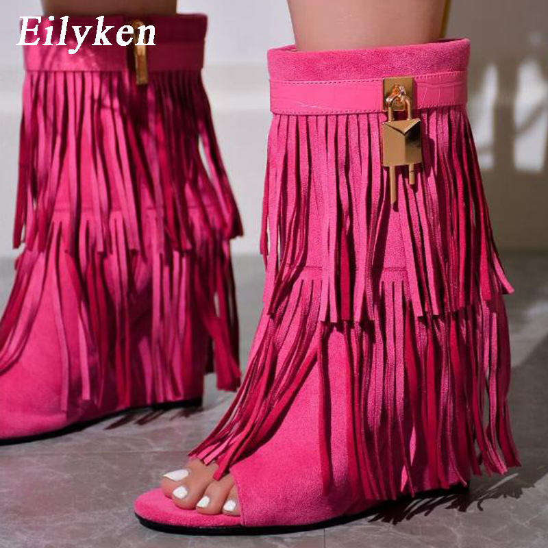 أحذية نسائية بكعب عالٍ مفتوحة  - مراجعة Women'S Fashion Boots وسعره